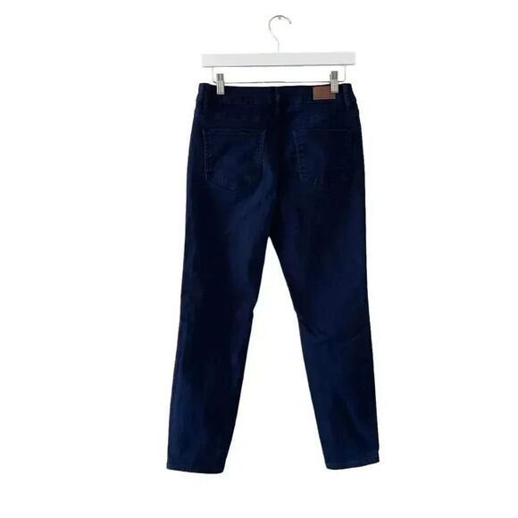 Tahari Denim Jeans Navy Skinny Leg Designer Cotton Blend Mid-Rise SZ 8/29 # 1582 - Picture 6 of 13